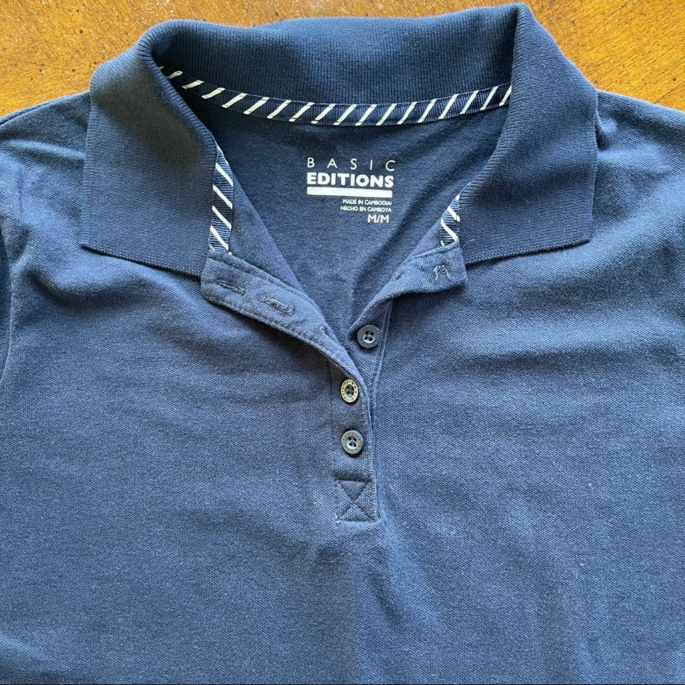 Basic Editions Polo Size M Blue